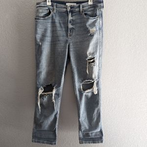 Eunina High Rise Rocky Boyfriend Distressed Jeans